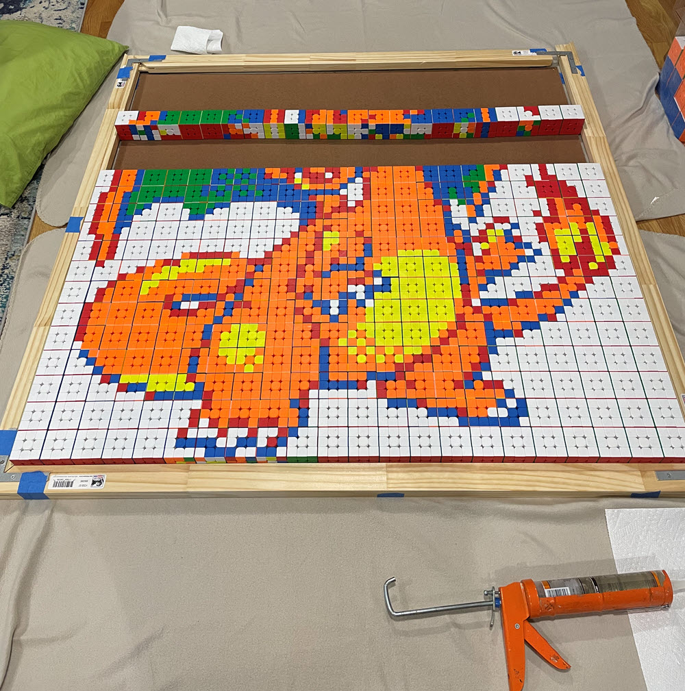 In process construction of Rubik's Cube Charizard