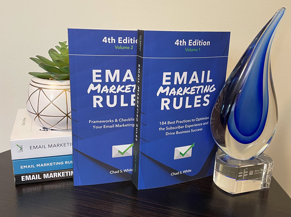 All four editions of 'Email Marketing Rules' by Chad S. White